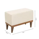 Ver imagem 4 de Puff em Linho Pés em Madeira Boreal CabeCasa MadeiraOriginals