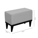 Ver imagem 4 de Puff em Linho Pés em Madeira Boreal CabeCasa MadeiraOriginals