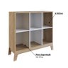 Estante Infantil 06 Nichos 93,5cm Linha Favo de Mel Fm008 Completa Móveis - Branco/itapuã - 3