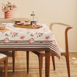 Toalha de Mesa Quadrada Lepper Luana 1,40x1,40m - Estampada - 2