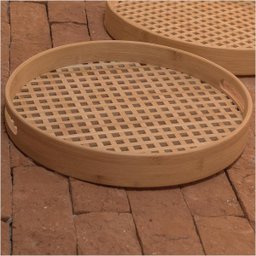 Bandeja de Bambu Vazada Redonda Grande 35cm Ecoa Natural - 5