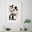 Ver imagem 2 de Quadro Miró Preto e Branco - 60x48cm:moldura Preta