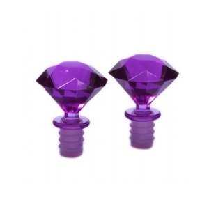 Tampa Rolha Garrafa Vinho Bebida Rosca Diamante Roxo Screwcap