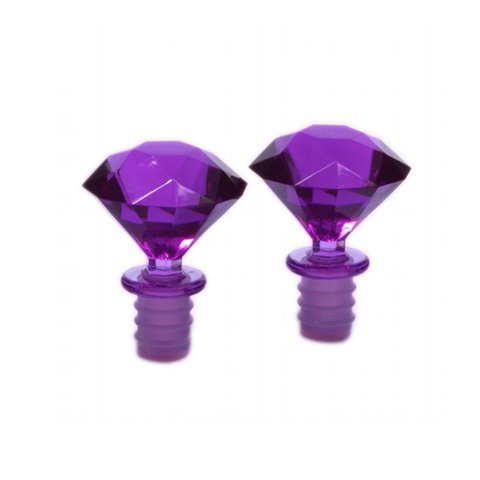 Tampa Rolha Garrafa Vinho Bebida Rosca Diamante Roxo Screwcap