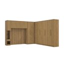 Ver imagem 2 de Quarto Modulado Adapt 14 Portas 7 Gavetas MDP 690cm Nogueira