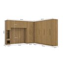 Ver imagem 6 de Quarto Modulado Adapt 14 Portas 7 Gavetas MDP 690cm Nogueira
