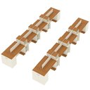 Ver imagem 6 de Estação de Trabalho 16 Lugares Office Smart 16 Mesas 12 Armários 4 Aparador - Off White e Cedro
