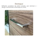 Ver imagem 5 de Kit 2 Gaveteiros Executivo 3 Gavetas com Rodinhas e Chave para Escritório Nogal/Pret Artany