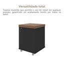 Ver mais imagens de Kit 2 Gaveteiros Executivo 3 Gavetas com Rodinhas e Chave para Escritório Nogal/Pret Artany