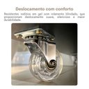 Ver imagem 7 de Kit 2 Gaveteiros Executivo 3 Gavetas com Rodinhas e Chave para Escritório Nogal/Pret Artany