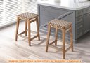 Ver imagem 2 de Banqueta Amores Alta Corda Nude Base Pinhão 65cm - 69558