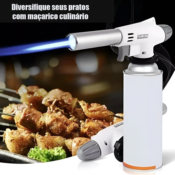 Flame Gun Maçarico Portátil para Culinária Flambar Sobremesas e Gratinados - 5