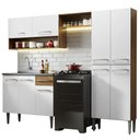 Ver imagem 3 de Armário de Cozinha Compacta 229cm com Pia Rustic/Branco Emilly Madesa 10