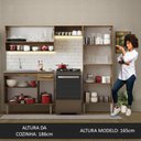 Ver imagem 6 de Armário de Cozinha Compacta 229cm com Pia Rustic/Branco Emilly Madesa 10