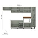 Ver imagem 4 de Cozinha Completa Koya 12 Portas 3 Gavetas 40250032 Verde Oliva - Politorno
