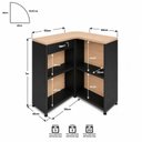 Ver imagem 3 de Balcão Caixa em L 60x40 Atendimento e Recepção Comercial MDP com Fechadura 2 Prateleiras