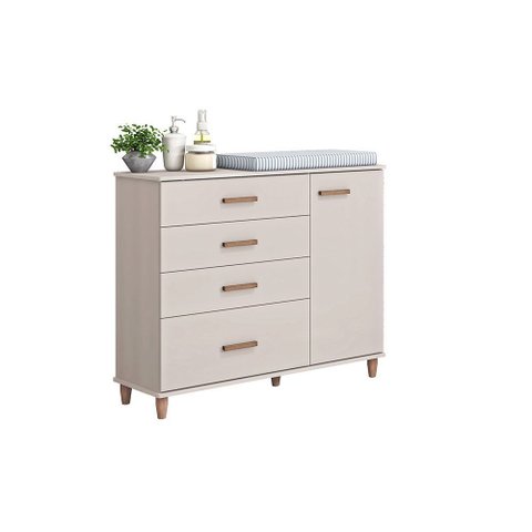 Cômoda Retrô Mili Slim Off White