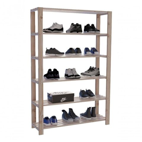 Gabinete Pinus 6 Andares Para Calçados Organizador