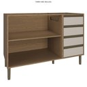 Ver imagem 2 de Módulo Inferior 02 Portas 04 Gavetas 120cm Cozinha Vitoria - Carvalho/offwhite