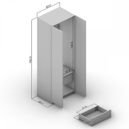 Guarda-Roupa Infantil Fox 2 Portas 2 Gavetas Legno Salinas/Verde Bellagio/Branco - Politorno - 4