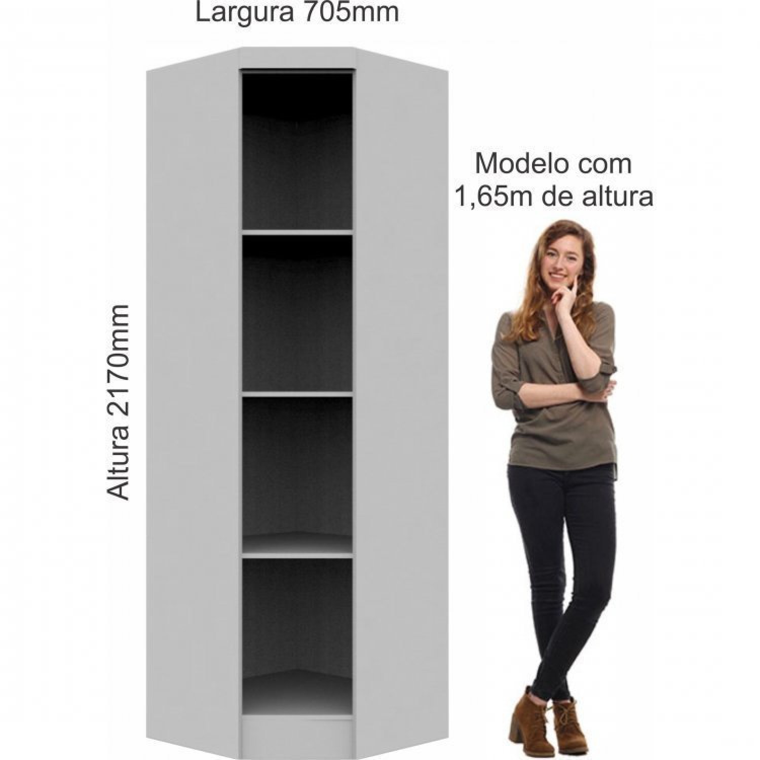 Quarto Modulado Solteiro 5 Peças Infinit Móveis Castro - 14