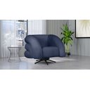 Ver imagem 4 de Poltrona Micheli 94cm Base Reclinável Veludo: Azul Marinho