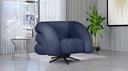 Ver imagem 4 de Poltrona Micheli 94cm Base Reclinável Veludo: Azul Marinho