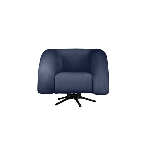 Poltrona Micheli 94cm Base Reclinável Veludo: Azul Marinho