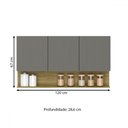 Ver imagem 4 de Armário Aéreo Cozinha 120 Cm Line 3 Portas Freijó/gris - Kits Paraná