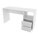 Ver imagem 4 de Escrivaninha/Mesa Escritório 135,8cm 2 Gavetas e Nicho Multimóveis CR25262 Branco