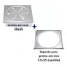 Ralo Tampa Grelha Inox Quadrada 15x15cm com Fecho + Caixilho - 2