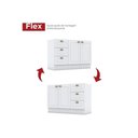 Ver imagem 2 de Módulo Cozinha Henn Americana Balcão 2 Portas e 3 Gavetas P/ Pia 120cm S/tampo Cinza