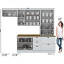 Ver imagem 4 de Cozinha Compacta Modulada 5 Peças 8 Portas 5 Gavetas Tampo Amadeirado Emily Espresso Móveis