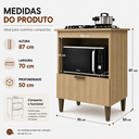 Ver imagem 4 de Balcão para Cooktop 4 Bocas com Espaço para Forno Dourado - J Carvalho