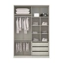 Ver imagem 3 de Guarda-roupa Solteiro Luciane 2 Portas 3 Gavetas Prime Plus 159 Cm com Espelho Reflecta
