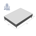 Ver imagem 3 de Base Sommier Corino Casal 138x188x23cm Ortobom Bege/Creme