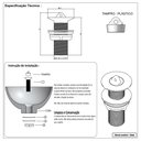 Ver imagem 5 de Válvula Lavatório Pia Banheiro Cromado Luxo
