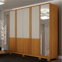 Ver imagem 1 de Guarda Roupa Casal com Espelho 6 Portas 6 Gavetas 100% MDF Urban