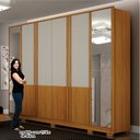 Ver imagem 4 de Guarda Roupa Casal com Espelho 6 Portas 6 Gavetas 100% MDF Urban