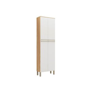Módulo Cozinha Ronipa Nápoli Prime Paneleiro C/ 4 Portas 66x222cm Amendoa/off White-ronipa
