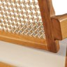 Banqueta Gavea - Madeira Maciça com Assento em Linho e Tela Sextavada - Távoli Decor - 5