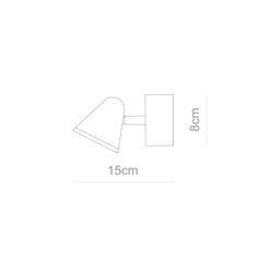 Arandela Led Alumínio Branco 5w 3000k Luz Amarela Yamamura - 3