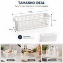 Ver imagem 6 de Kit 2 Cestos Organizadores Multiuso Gaveta Armário Cozinha