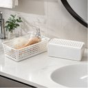 Ver imagem 3 de Kit 2 Cestos Organizadores Multiuso Gaveta Armário Cozinha
