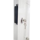 Ver imagem 3 de Porta Lambril de Alumínio Branco com Puxador e Vidro Linha 25 - Dc:esquerda/ 210 X 80