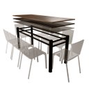 Ver imagem 2 de Base Para Mesa De Vidro Jantar 8 Lugares Preta Retangular