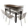 Base Para Mesa De Vidro Jantar 8 Lugares Preta Retangular - 2