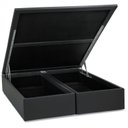 Ver imagem 1 de Base Box Baú Corino Casal 138x188x39cm Ortobom Cinza