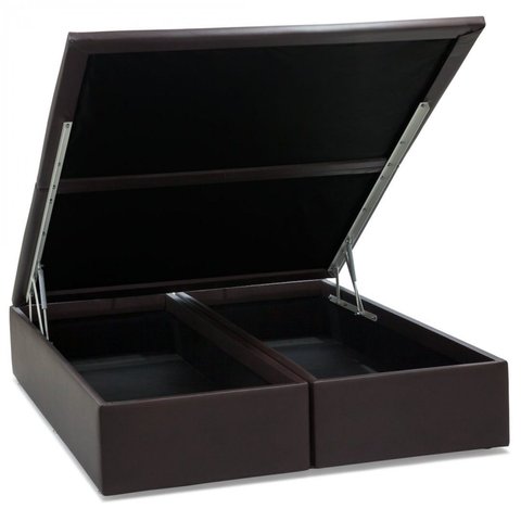 Base Box Baú Corino Casal 138x188x39cm Ortobom Marrom