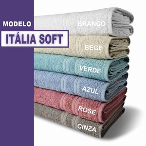 Kit 4 Toalhas de Banho 430g/m² Grande Super Grossa 80x150cm Itália Soft Cereja